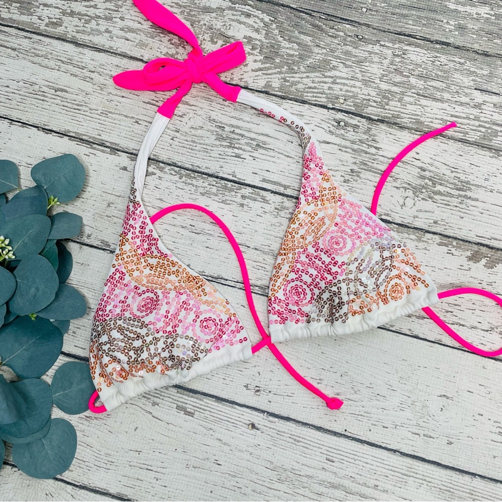 Victoria’s Secret Sequin Triangle Bikini Swim Top